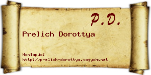 Prelich Dorottya névjegykártya